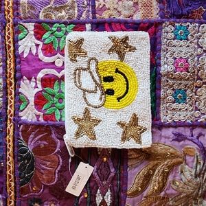 Beaded Smiley Face Coin Purse/Bag